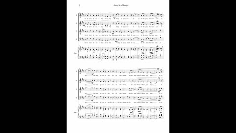 Away In a Manger (acapella) Score