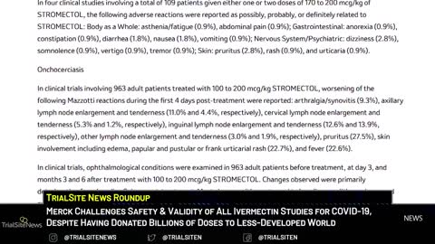 News Roundup | Merck Challenges Safety & Validity Of Ivermectin Studies