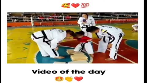 Cute Baby Learning Martial Arts || Martial Arts Training