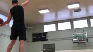 Amazing balance basketball trick shot