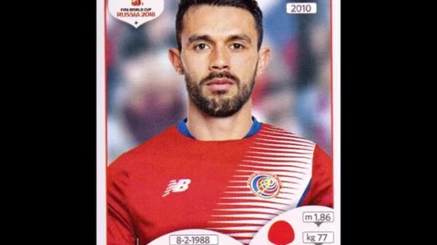 PANINI STICKERS COSTA RICA TEAM WORLD CUP 2018