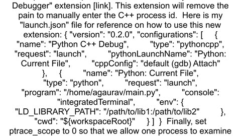 Debugging mixed Python C in VS Code Can39t enter sudo password