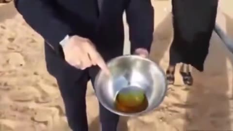 Known Kurdish Islamist drinks hot camel urine with milk as Allah also drank it.