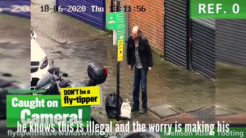 Fly-tipper caught on camera