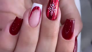 red nails for christmas