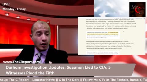 Durham Investigation: CIA "Sussman's Evidence Bad," Fusion GPS Employee Gets Immunity