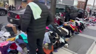 NY - AOC Distract Overrun with Illegals Selling Clothes and Food on Streets