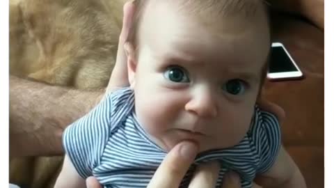 You Can't stop laughing 101% , dad entertainment with little 2 month born son