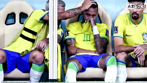 Neymar Ankle Injury vs Serbia