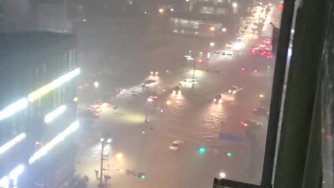 Flooding in Yeonsan-dong, Busan