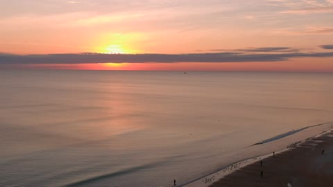 Drones over Daytona catching a DOUBLE Sunrise !!