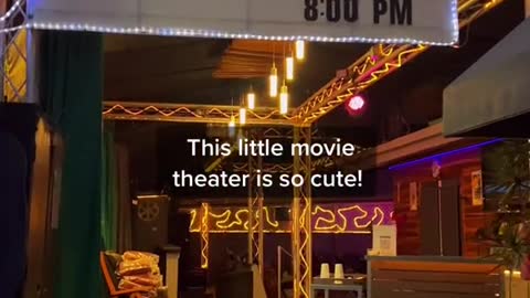 This little movie theater is so cute!