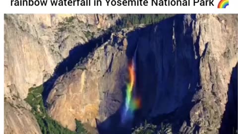 Yosemite national park rainbow falls