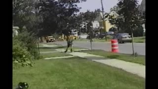 Rollerblading Teen Fails Ramp Stunt And Lands On A Garbage Can