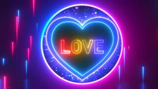 440. Colorful Love Heart Effect😍Romantic Flashing Night Hearts Cute