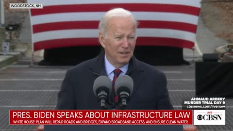 President Joe Biden speaks in New Hampshire