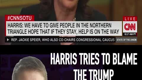 HARRIS TRIES TO BLAME THE TRUMP ADMIN FOR THE BRODER CRISIS
