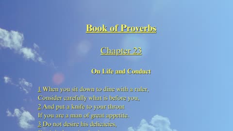 Christian Meme Video: Proverbs Chapter 23 (06/23/2024)