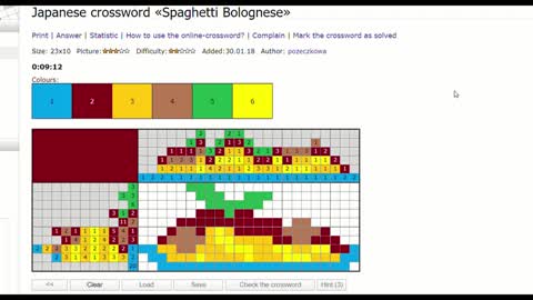 Nonograms - Spaghetti Bolognese