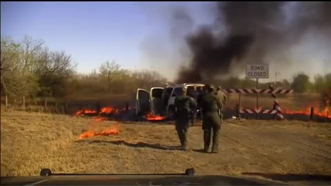 Biden's Border Crisis BODYCAM: Woman Trapped In Duffel Bag Inside Burning Vehicle Left For Dead