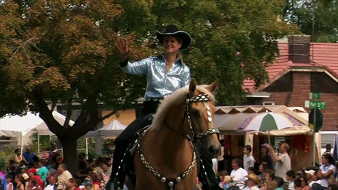 Cowgirl In Parade