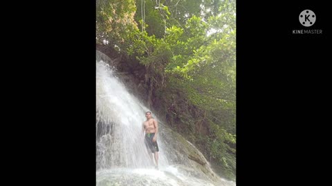 Swimming tuburan falls