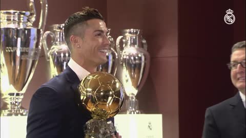 Cristiano Ronaldo receives his fourth Ballon d'Or!