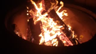 Warming Fire to Music (Slow Motion)
