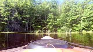 Kayak bass fishing in Maine