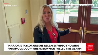 231002 Marjorie Taylor Greene Roasts Jamaal Bowman Revealing Fire Alarm Door.mp4