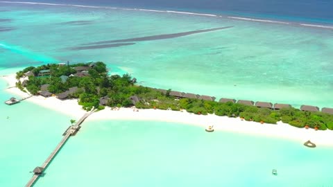 Island surrounded by turquoise sea