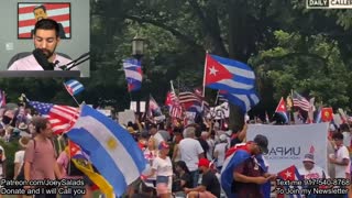 Large Pro-Cuba Protest outside White House