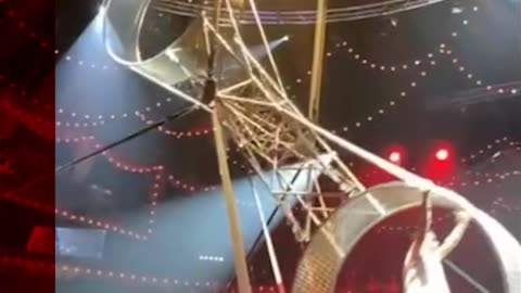 Circus performer falls from 'wheel of death'. #Circus #CircusPerformer #Shorts #BBCNews
