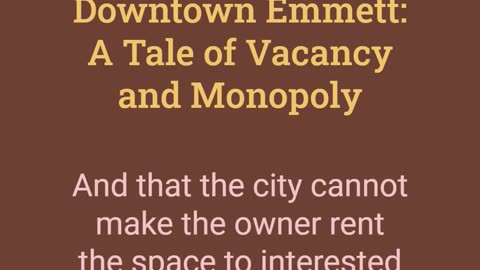Downtown Emmett: A Tale of Vacancy and Monopoly