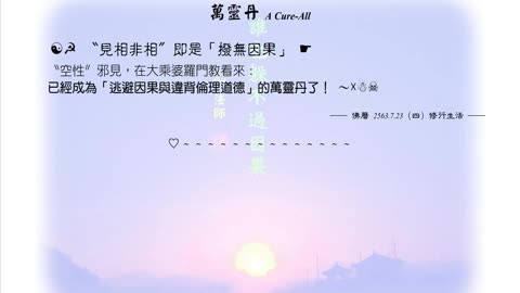 349【〝見相非相〞即是「撥無因果」】630723