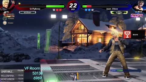 Shuffle kick ringout from downtown Capture By RIZE _ GriffyBones [VF5US] CHOYA!