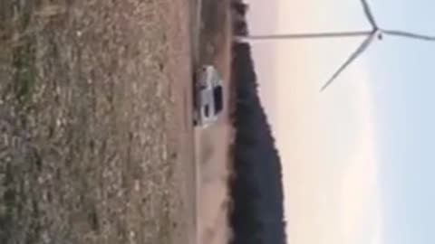 Drift car on windmill