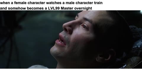 Mary sue becomes a master by "watching" the male characters train
