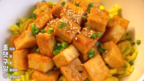 Make Tofu Rice Bowl! Double the Taste and Nutrition! Everyone loves it👍👍