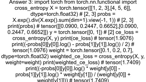 In pytorch how to use the weight parameter in Fcross_entropy