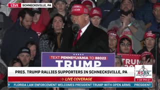 Trump Speaks On His Love & His Fight In Schnecksville, PA