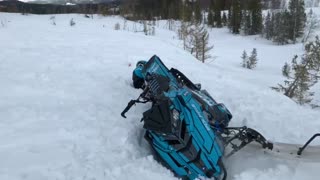 Snowmobile Backflip Fail