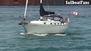 RIPPLE Sailboat Light Cruise Under Bluewater Bridges In Great Lakes