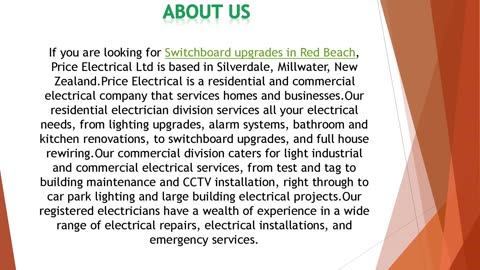 If you are looking for Switchboard upgrades in Red Beach