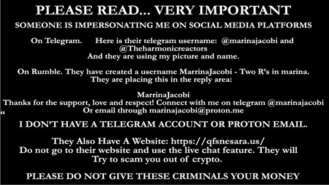 PLEASE READ. VERY IMPORTANT WARNING