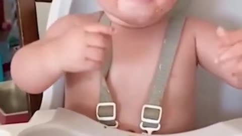 Funny Baby videos eating #short