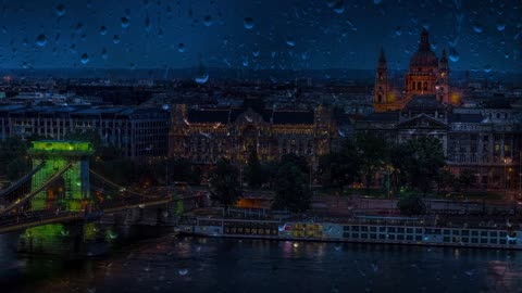 🌧 Rain Sounds For Deep Sleep, Relaxing, Meditation, Study, Work... [ASMR] 🎧 Budapest, Hungary
