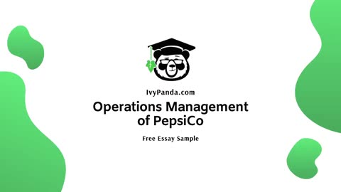 Operations Management of PepsiCo | Free Essay Sample