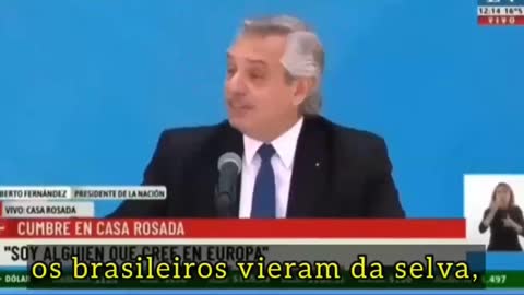 Alberto Fernández president of Argentina discriminates against Brazilians and Mexicans