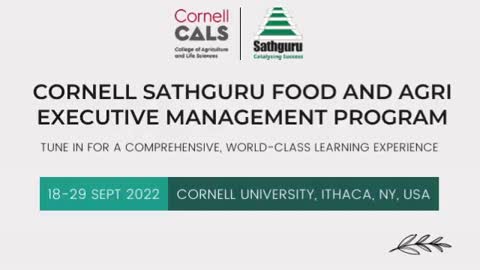 Cornell Sathguru Food and Agri Executive Management Program (AMP)